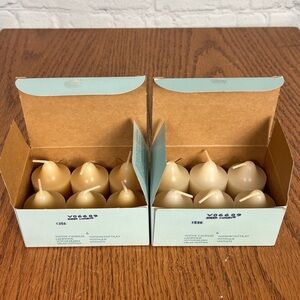 PartyLite Sheer Luxury scented & Cream colored  2” Votive candles 12 total